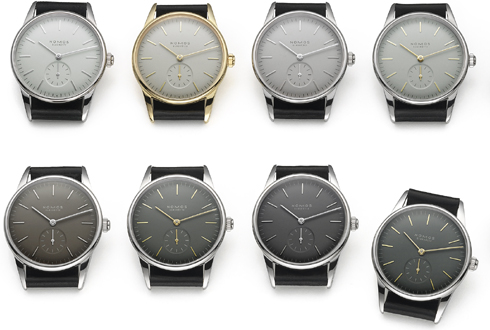 NOMOS Glashütte simply unique Unified-Collection of 20 Grey Watch-Impressions