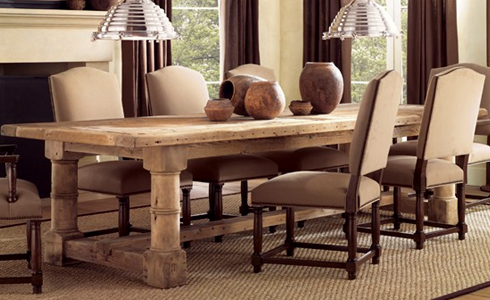 Dining with Gun Powder, Nail Marks and Planks – the Gun Barrel Dining Table