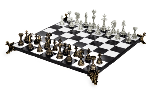 Michael Aram’s mystical Indian metalwork Techniques instilled in a Chess Set