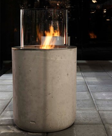 JAR a concrete fireplace