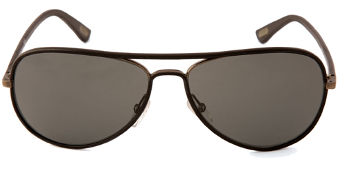 Trussardi 1911 Leather enriched Aviator Sunglasses