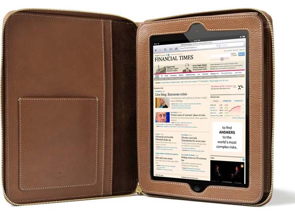 Mulberry Leather Document iPad case