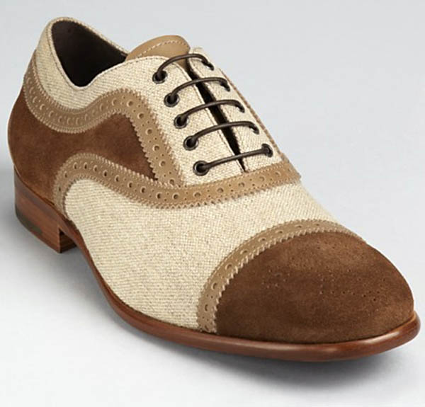 Salvatore Ferragamo 3-Material-Mix Oxfords - Gentleman's Gadgets