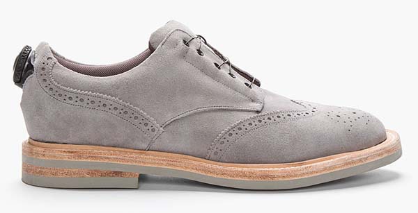 Authentic Shoe&Co Suede Wingtip Derby Shoes with a BOA Reel and Steel Cable System Lacing