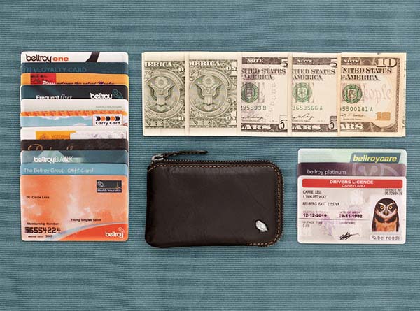 Bellroy’s Very Small Leather Wallet cradles 15 Cards
