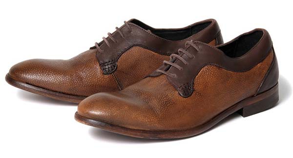 Hudson Gould Grained Leather Derby Shoes